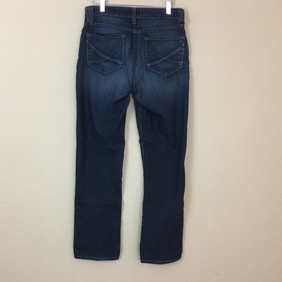 NYDJ Straight Leg Dark Wash Jeans sz 8 - Picture 1 of 6